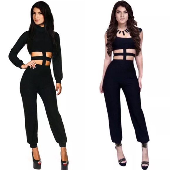 Sexy Black Stretchy Cat Bodycon Club Bodysuit - Picture 3 of 8